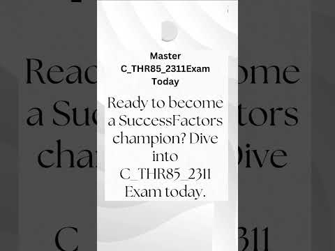 Actual C_THR85_2311 Exam Questions #sapcertification #ytshorts