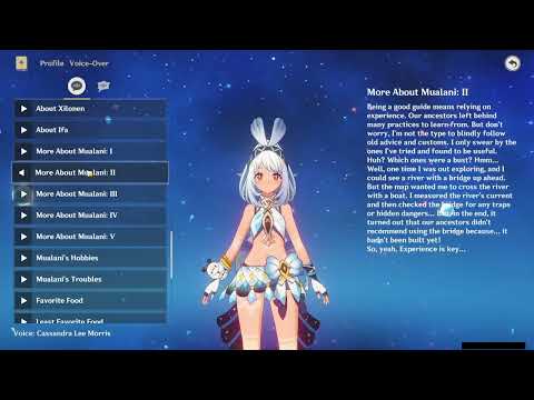 MUALANI ALL VOICE LINES (ENGLISH)