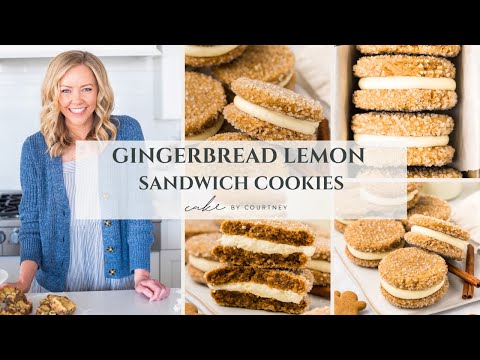 The most delicious Gingerbread Sandwich Cookies with Lemon Buttercream.