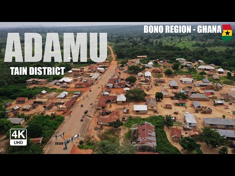 Adamu Badu Aerial and Drive Tour in the Tain District Bono Region of Ghana 4K