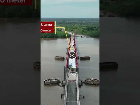 Saat Rakyat Menanti Peresmian, Jembatan Penghubung Indonesia-Malaysia #shorts #infrastruktur