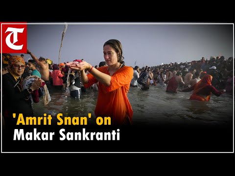 Devotees take holy dip at Triveni Sangam for first Amrit Snan of Maha Kumbh 2025