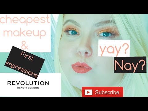 TESTING CHEAPEST MAKEUP FROM REVOLUTION BEAUTY FULL FACE FIRST OF FIRST IMPRESSIONS