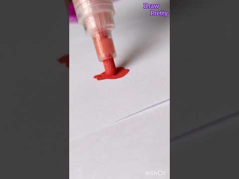 ♥️ activating my new acrylic paint marker| Draw Pretty #drawpretty #markers #shortsvideo #shorts