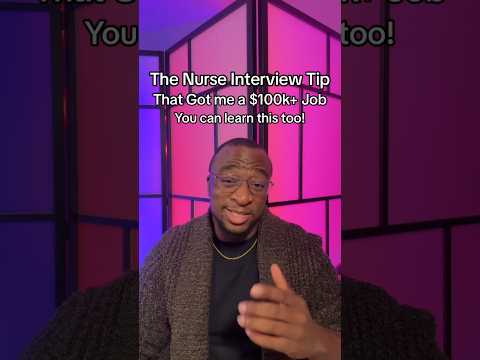 Nurse Interview Tip that is CERTAIN to land you the job #interview