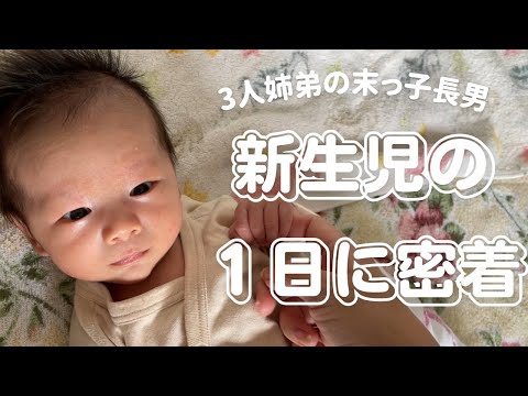 【１日密着】新生児の１日【３人育児】