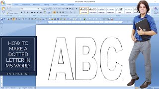 How to make a dotted letter in Microsoft word?