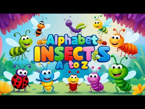 "🎶 A to Z Insects Song: Fun Nursery Rhymes for Kids! 🐜🌼 | Learn Insect Names with Melody!"