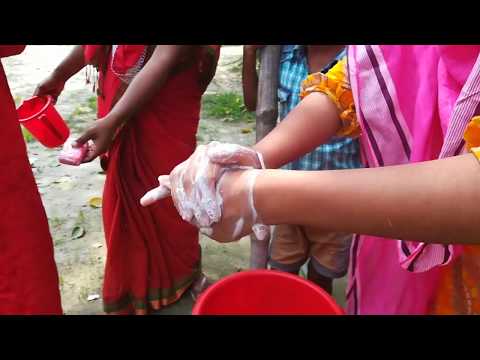 Washing hands for a good hygiene