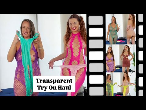 Transparent Lingerie Try On Haul in 4K with model Krysta Lynn I Marina Valmont