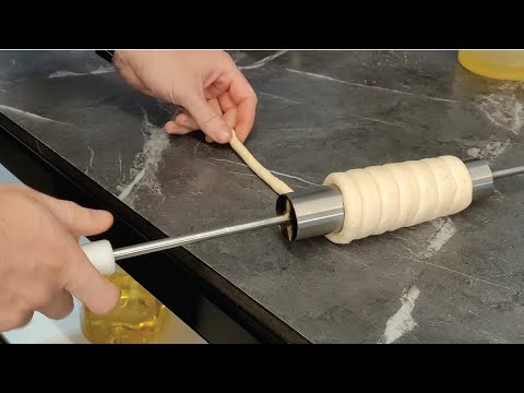 Chimney Cake Making Skills/東歐百年經典小吃,捷克道地煙囪捲製作技能-Taiwan street food-Taiwan Traditional Breakfast