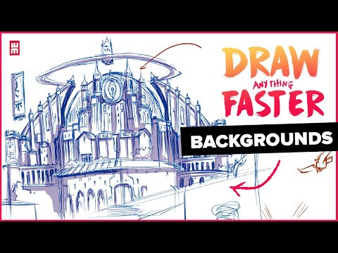 Do This to Draw ANYTHING FASTER and BETTER! Drawing Fantasy Backgrounds