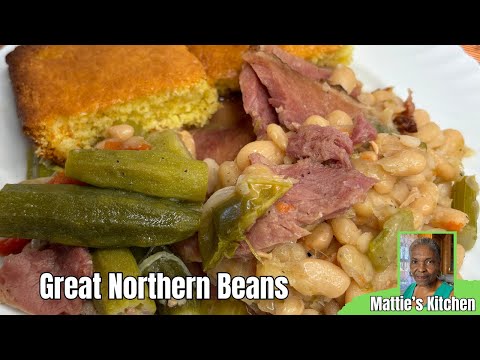 Delicious Homemade Great Northern Beans / Great Northern Beans Recipe / Mattie's Kitchen