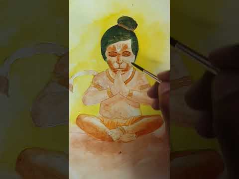 Jai Shree Ram 🚩 Water color | Drawing #shorts #jayshreeram