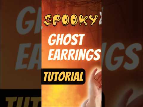 Ghost Easy Halloween Earrings Bead Embroidery