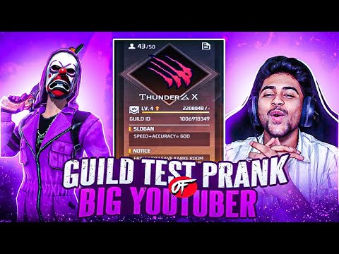 Guild Test Prank On🔥😱@TheStylo-LIVE Zaheem Is Rocked🔥 Youtuber Shocked😳