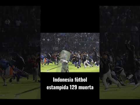 Indonesia partido de fútbol estampida129 muerta #fifa22 #qatar2022 #football#españa #shorts