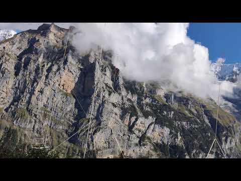 Switzerland Mountain Village Mürren Walking Tour 4K || MURREN Travel Video