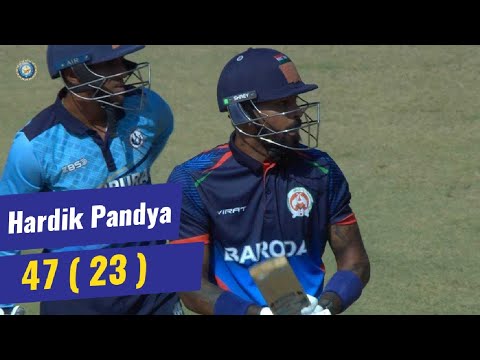 SMAT 2024, Baroda vs Tripura: Hardik Pandya's whirlwind 47(23)