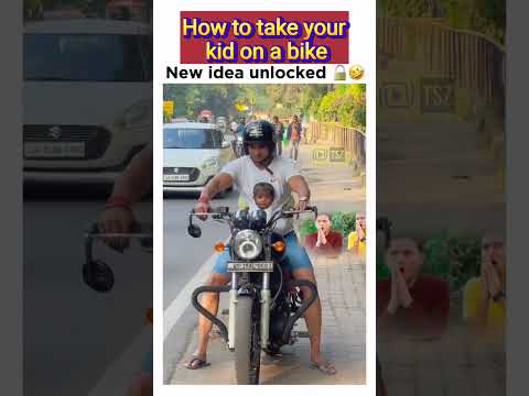 How to take your kid on bike #funnyvideo #viralvideo #laugh