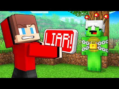 JJ Use Lie Detector To Troll Mikey in Minecraft (Maizen)