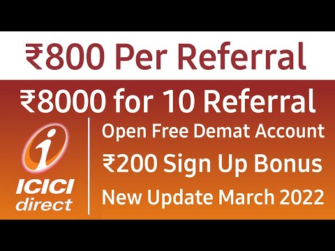 Earn ₹800 per referral | ₹200 Sign Up Bonus | ICICI Direct Demat Account #icicidirect #referandearn