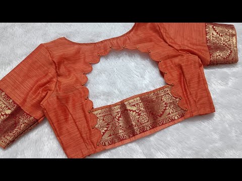 Designer Boat Neck Blouse Design | Blouse Back Neck Design cutting and stitching | Blouse Design