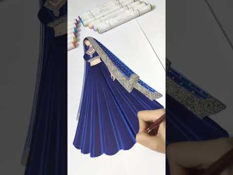 Blue lengha design