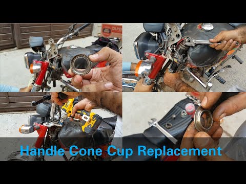 Motorcycle Handle Cone Cup Replacement | Hard Handle Solution| Honda 70 Handle Cup Change