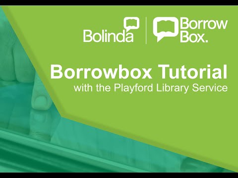 How to use BorrowBox with the Playford Library