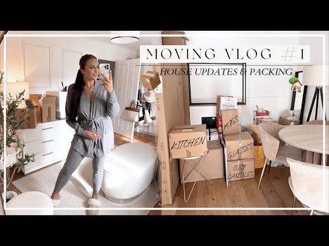 MOVING VLOG #1 | HOUSE UPDATES, FIRST OF PACKING, EVERYTHING IS A MESS!