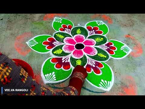 🌺 மார்கழி கோலம் 🌺 Sankaranthi chukkala muggulu // Bhogi special padikolam // Vee.Va Rangoli