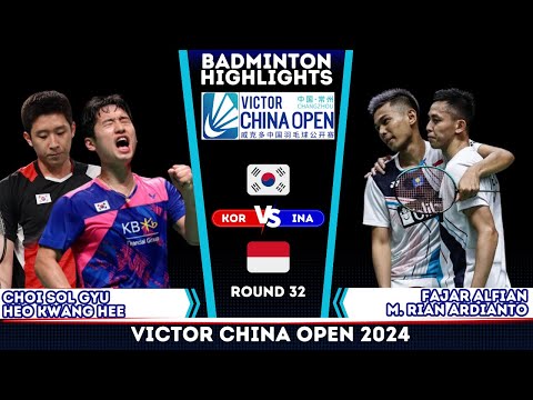 Choi/Heo (KOR) vs Fajar/Rian (INA) | China Open 2024 Badminton