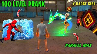 New No Internet Prank 🤣 But सामने आया 100 Level ⚡ Random Noob Prank With V Badge 😈 Garena Free Fire