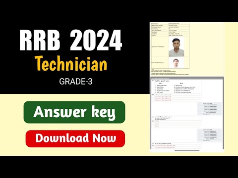 RRB Technician Grade-3 Answer key download 2025 | RRB Technician Answer Response sheet Download