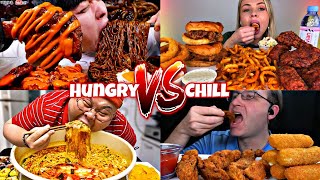 Super Hungry Mukbangers VS Chill Mukbangers!😱🤯😵