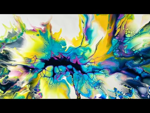 Color Shift and Iridescent Dutch Pour Painting - paint and water only!