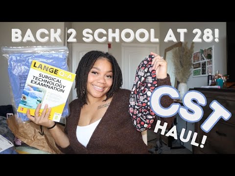 LIFE UPDATE: GOING BACK TO SCHOOL AT 28 | SURGICAL TECH HAUL!! #cst #surgicaltech #haul