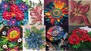 Quilling Paper Flower Bouquet delivery Art  room decoration | Interior design