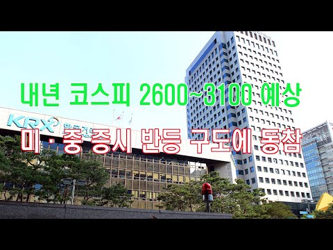 내년 코스피 2600~3100 예상…미·중 증시의 반등 구도에 동참