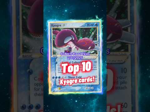 Top 10 EXPENSIVE Kyogre Pokémon Cards 👀 #shorts #top10 #kyogre