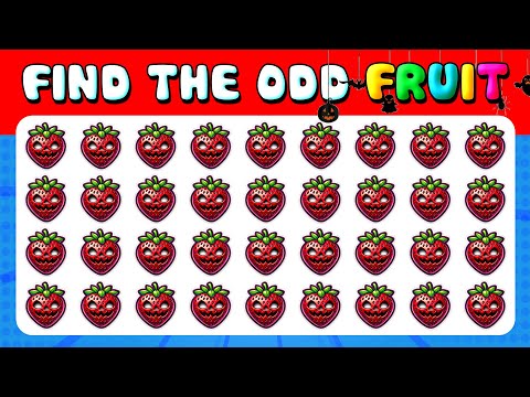 224 Puzzles for GENIUS | Find the ODD One Out - Fruit Halloween Edition🎃🍓Easy, Medium, Hard Levels