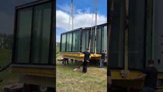 Alberta Tiny House Install 🇨🇦 #tinyhouseonwheels