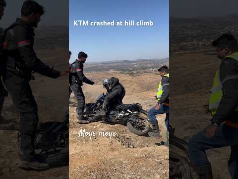 KTM crashed #ktm #ktmduke #ktmrc390 #hillclimb #himalayan #himalayan450 #offroad #offroading #vlog