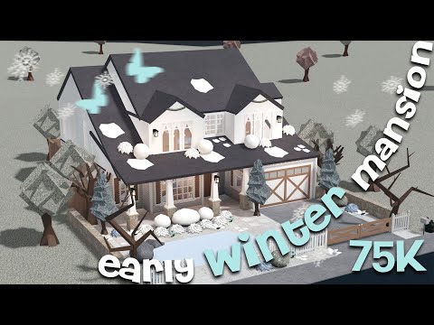 75k Early chilly winter home | Bloxburg cheap house build