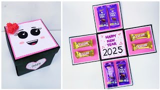 Happy New Year Card making / Happy New Year 2025 Gift Box / Happy New Year Chocolate Explosion Box