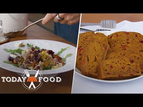 Fall vegetable bowl and pumpkin cranberry bread: Get the recipes!