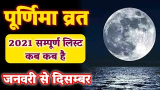 Purnima 2021 Dates | 2021 में पूर्णिमा कब है | Purnima Vrat All Dates 2021 | Purnima 2021 All List