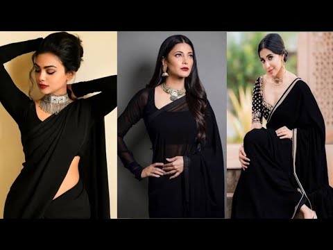 Fancy sarees।Black saree collection 2025।Partywear black saree।Sarees 2025।stylish saree।best sarees