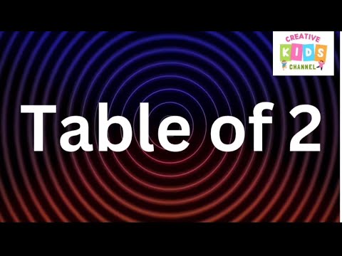 Table of 2, Multiplication Table of 2 | 2 times Table | LKG #tableof2 #kids #kidsvideo #kidslearning